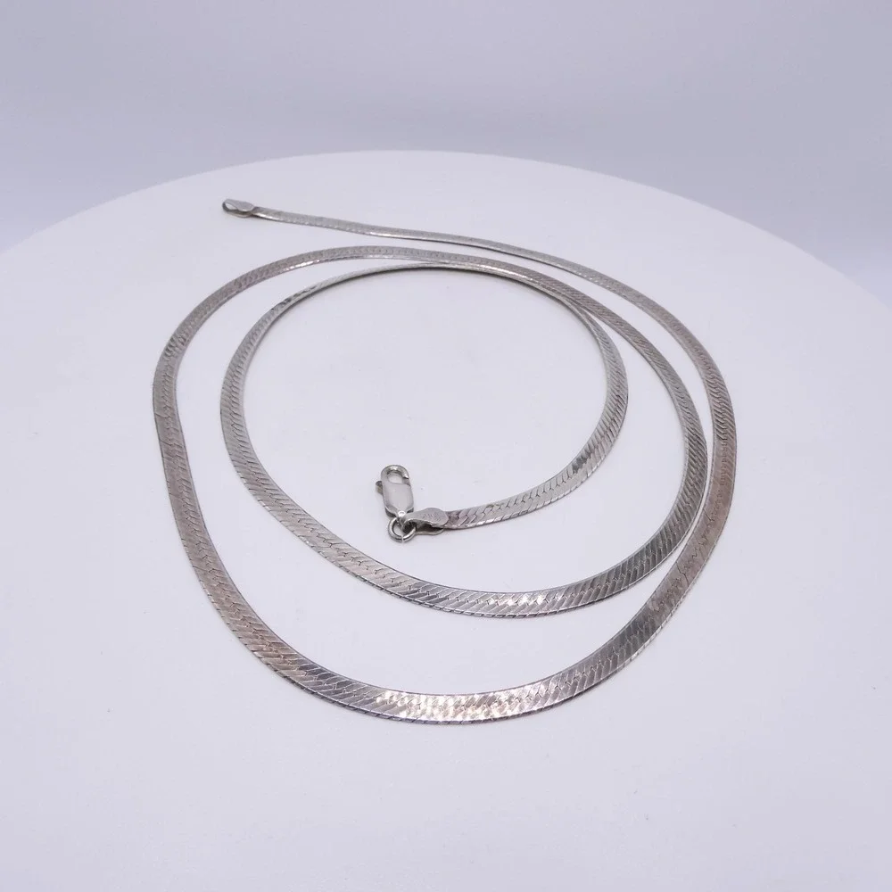 FMC Italy Sterling Silver 925 Herringbone 4mm Wide 30